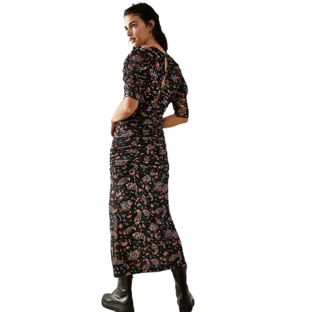 FREE PEOPLE BRIELLA FLORAL MIDI DRESS